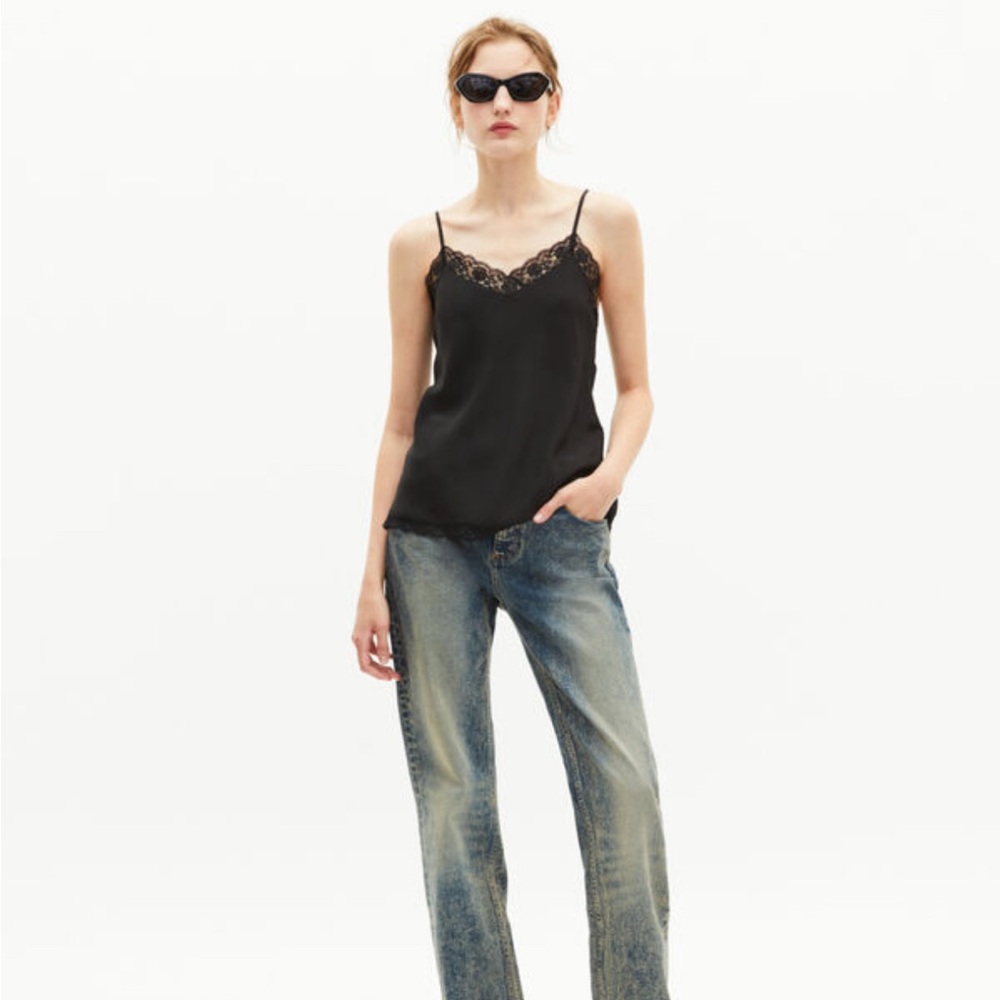 The Kooples Mint Lace Trim Cami